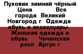 Пуховик зимний чёрный › Цена ­ 2 500 - Все города, Великий Новгород г. Одежда, обувь и аксессуары » Женская одежда и обувь   . Чеченская респ.,Аргун г.